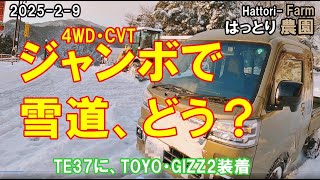 I drove the Jumbo on snowy roads. Hijet Jumbo Extra 4WD/CVT 20250209