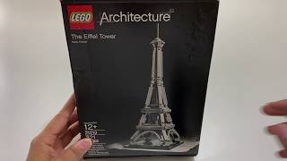 LEGO Architecture  21019 The Eiffel Tower (2014 - 2018) - LEGO speed build review ليقو برج ايفل