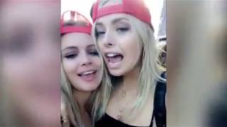 YouTube star Corinna Kopf dances with friend at concert in Las Vegas