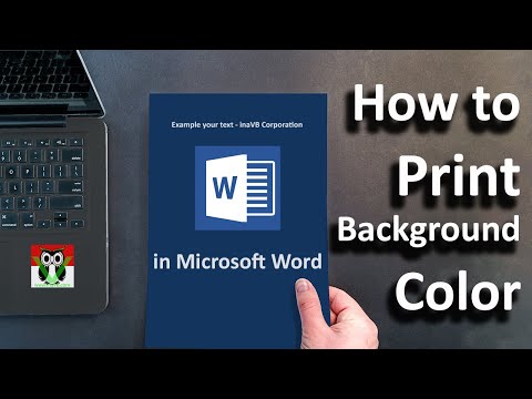 Print Background Color in Microsoft Word Print Background Color in Microsoft Word