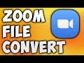 How To Convert Zoom Recording To Mp4 Online - Zoom Recording Won't Convert