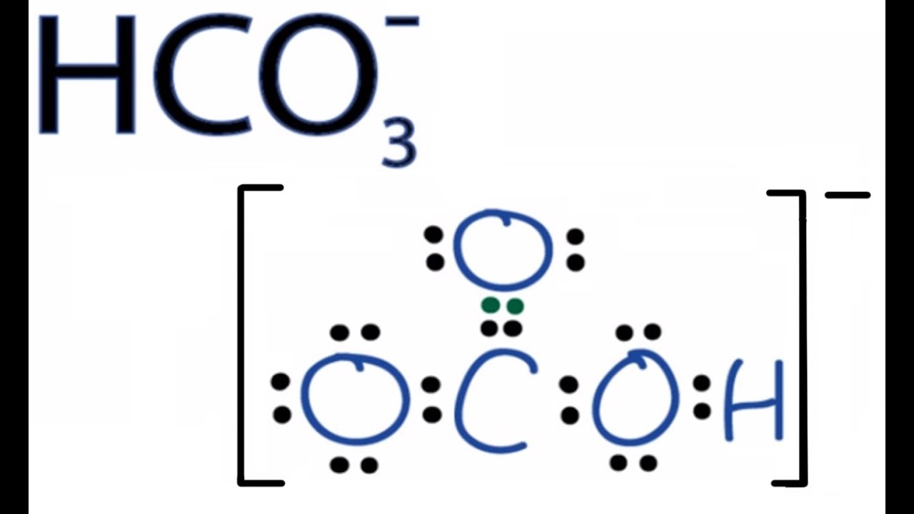 Hco3 Lewis Structure How To Draw The Lewis Structure For Hco3 Youtube
