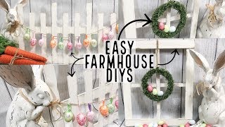 AFFORDABLE FARMHOUSE DECOR IDEAS | EASTER DOLLAR TREE DIY