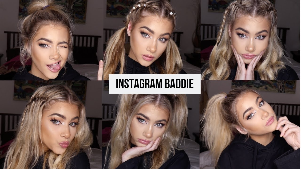 EASY INSTAGRAM BADDIE HAIRSTYLES - YouTube