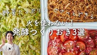 【火を使わない、簡単】野菜の発酵つくりおき3選