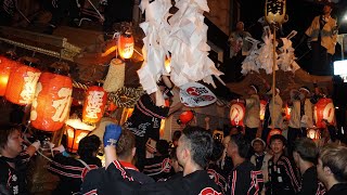 平成30年 泥堂町 夜の曳行 野堂北組/野堂南組 平野郷杭全神社夏祭り だんじり祭り