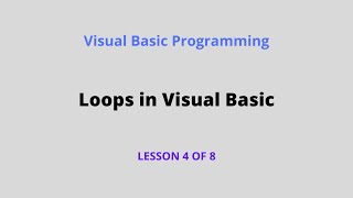 Loops in Visual Basic