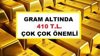 GRAM ALTINDA 410 T.L. NİN ÖNEMİ... ALTIN ALACAKLAR DİKKAT...