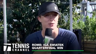 Iga Swiatek Looking For Third Title In Rome And Talks Her Favorite Taylor Swift Songs | 2024 Rome QF
