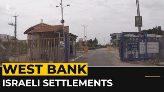 Driving through illegal Israeli settlements in occupied West Bank