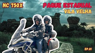 Viagem de moto com a NC 750x até o Parque Estadual Vila Velha no Paraná. Ep.01