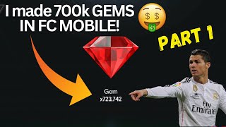 THIS IS EASIEST WAY TO GET THOUSANDS OF GEMS IN FC MOBILE! GEM TRICK PART 1!