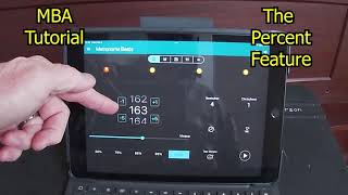 Metronome Beats App Tutorial 13: The Percent Feature So You Can Work Up To The Song's Tempo!