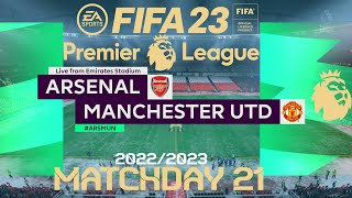 FIFA 23 Arsenal vs Manchester United | Premier League 22/23 | PS4/PS5 Full Match