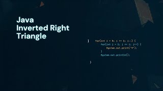 Java Inverted Right Triangle Pattern Program | Star Pattern Using Loops | Part-6