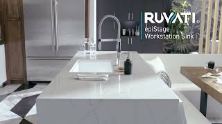 Ruvati Granite Workstation Sink from the epiStage Kitchen Collection