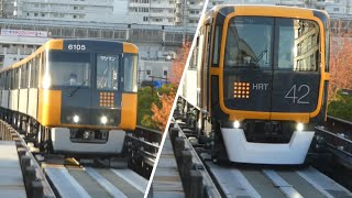 【アストラムライン】白島駅　11月28日　朝ラッシュ時の風景　約3分間隔でやってきます