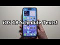 iOS 18 How to Schedule a Text Message! - iPhone