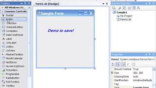 VB ( Visual basic ) 2008 : Saving & Executing Projects - Modifications & Re saving