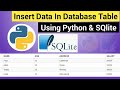 Inserting Data into Table | Python SQLite Tutorial | Insert Data into Database Table using Python