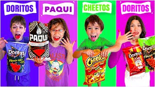 LAST TO STOP EATING SPICY CHIPS WINS MYSTERY PRIZE **Kids Went Crazy** pt 8 | Familia Diamond