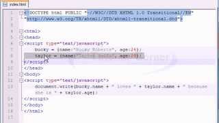 JavaScript Video Tutorial– 26/40 .Object Initializers