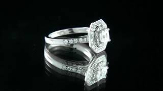 HD030 1.10 Carat Vintage Halo Diamond Engagement Ring