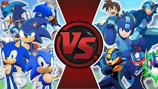 TEAM SONIC vs MEGA MEN TOTAL WAR! (Mega Man vs Sonic Animation) | CARTOON FIGHT CLUB Episode 335