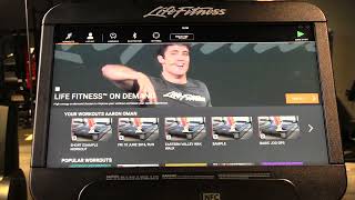 Life Fitness SE3HD Console Video #3 Workout Tracking LF Connect