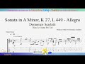 For Guitar Classical with TABs - Domenico Scarlatti - Sonata in A Minor, K 27, L 449 - Allegro