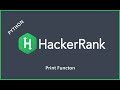 HackerRank | Print Function | Python Code
