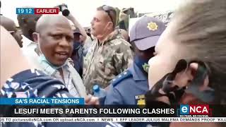 Lesufi meets parents following clashes