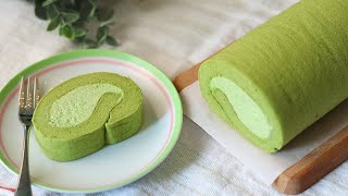 Matcha Green Tea Swiss Roll 抹茶蛋糕卷 如何做出完美不开裂的毛巾卷