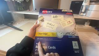 My review of Avery clean edge business cards