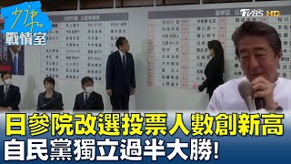 日參院改選投票逾1961萬人創新高 自民黨獨立過半大勝! 少康戰情室 20220711