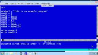 QBasic Tutorial 4 - Variables And Data Types - QB64