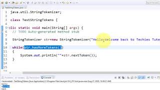 StringTokenizer Class in Java and String Split function in java / Finding string tokens using Split.