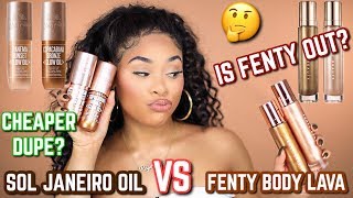 FENTY BODY LAVA VS SOL JANEIRO BODY GLOW | DUPE OR POOP?