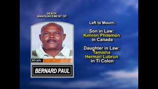 Bernard Paul ~ Long Obituary