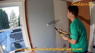 Easily Prime \u0026 Paint Large Drywall Repair (Part 1)