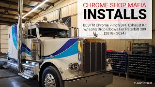 CSM Installs -  BESTfit 7 Inch DPF Exhaust Kit w/ Long Drop Elbows for Peterbilt 389 (2018-2024)