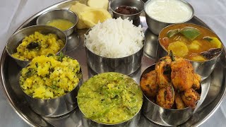 OPOS Radish Sambar, Potato Podimas, Sembu Fry, Keerathandu kootu, Kalathu paruppu