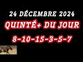 pmu quintÉ mardi 24 dÉcembre 2024 À vincennes rÉunion 1 course 6 du jour