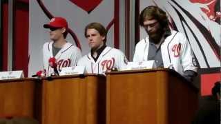 Detwiler, Storen, and Werth playing Jeopardy at Natsfest