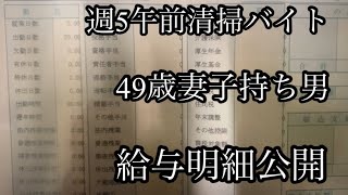 週5日午前のみ清掃バイトで暮らす49歳妻子持ち男の給与明細公開【Vol.1】