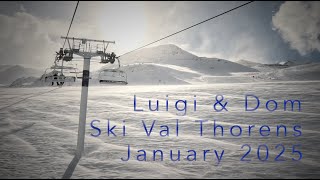 Luigi \u0026 Dom ski Val Thorens January 2025 4k