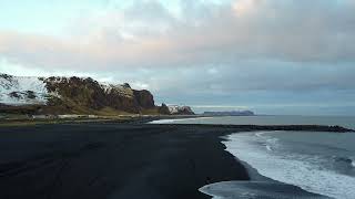 Vik Black Sand Beach: A Surreal Icelandic Gem#iceland #drone #vik #beach #aerial