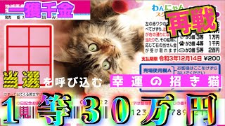 【わんにゃんスクラッチ】1等30万円。猫が呼ぶのは幸運の『高額当選』