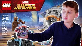 LEGO Marvel SUPER HEROES Thor's Weapon Quest (76102) Unboxing, Timelapse Build, Review and Play FUN