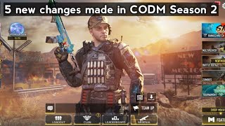 5 new changes made in CODM Season 2